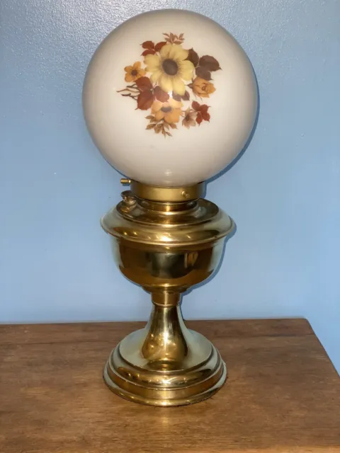 Vintage  Brass Electric  Oil Lamp /table lamp.