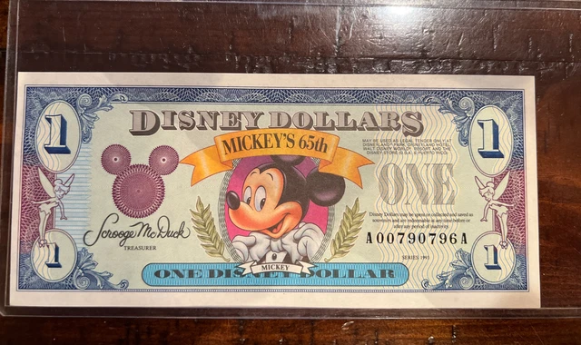 1993 $1 Disney Dollar Mickey's 65th Mickey House & Car - A00790796A Uncirculated 1993 $1 Disney Dollar Mickey's 65th Mickey House & Car - A00790796A Uncirculated