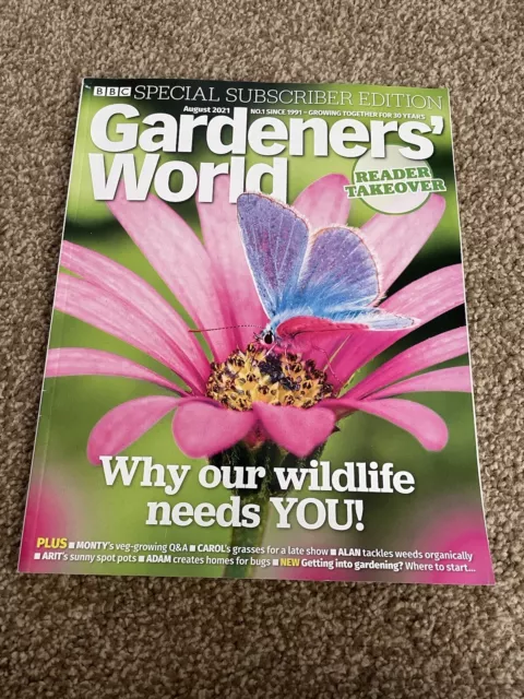 BBC Gardeners World Magazine - August 2021 - Sonderausgabe für Abonnenten - Sehr guter Zustand