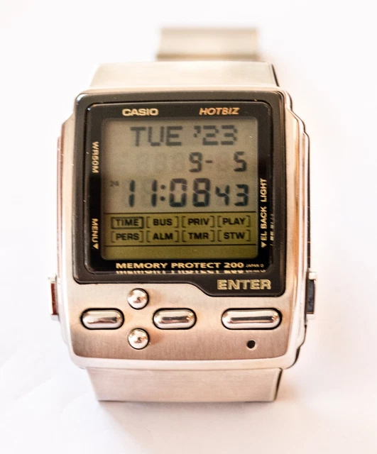 CASIO HOTBIZ DB-2000 Vintage Data-Bank + Memory Protect Digital LCD ...