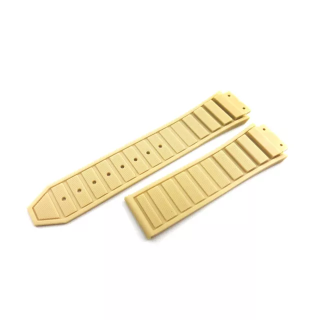 Beige SILICONE/RUBBER 26/22mm STRAP/BAND FIT HUBLOT F1 Big Bang Watch