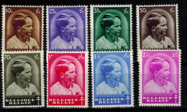 Timbres de Belgique ref COB N° 438 --> 445  Neuf **,  MNH