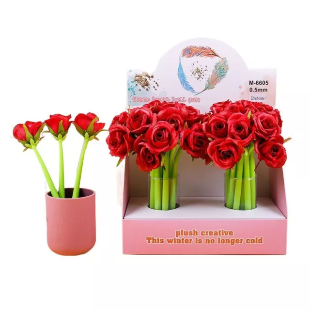 Artificial Rose Pens Party Valentine's Day Mother's Day Gift School Supplies