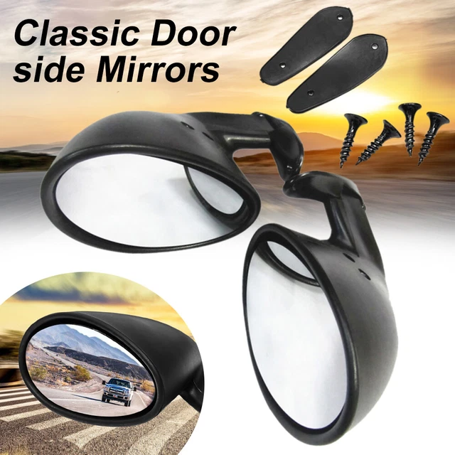 Pair California Classic Style Car Door Side Rear View Mirror Glass Universal US Pair California Classic Style Car Door Side Rear View Mirror Glass Universal US