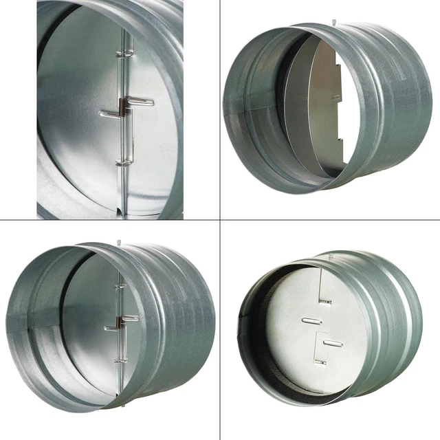 6 In. Galvanized Back-draft Damper With Rubber Seal |