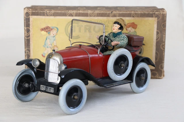 Vintage voiture mécanique en tôle d acier année 1940/jouet à
