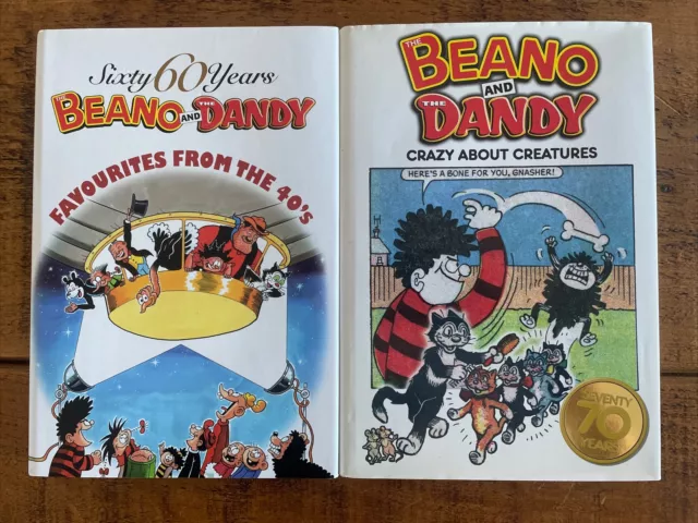 The Beano & The Dandy Annual Bundle Job Lot Of 2 60 & 70 Year Anniversary Books