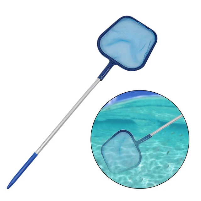 Kit De Nettoyage Piscine Hors Sol 4 Pièces – Filet, Brosse éponge, Brosse Caoutchouc, Poteau Télescopique