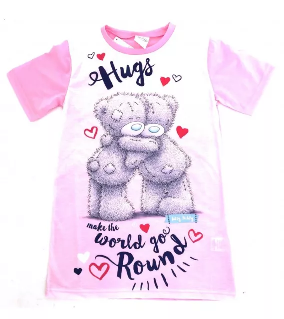 Me To You Tatty Ted Teddy Girls Pink Hugs Nightie Nightdress Age 5 - 12 Years