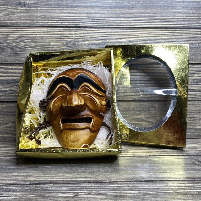 Vintage 6.25” Traditional Wood Insadong Hahoe Korean Mask Brown