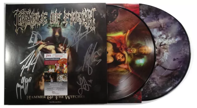 Signed Cradle Of Filth Autographed Hammer Of Witches Lp Certified Jsa # Dd75266