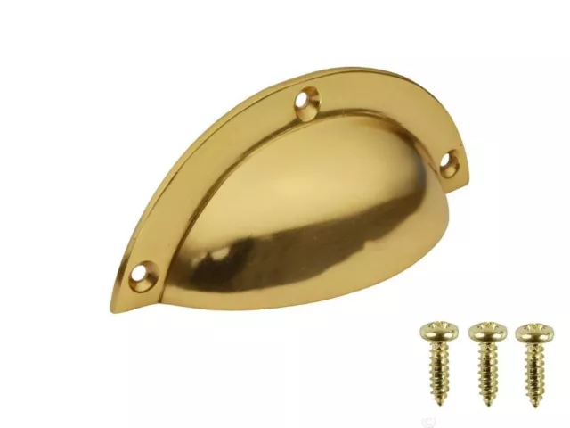 Cup Pull Handle Knob Range Kitchen Cabinet Cupboard Drawer Door BRASS Finished