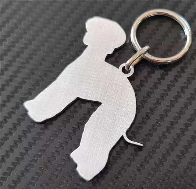 BEDLINGTON TERRIER KEYRING KEYCHAIN DOG BITCH Metal Hand Finished