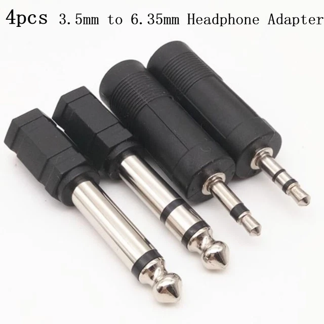 Elegante convertitore cuffie stereo 3 5 mm da donna a 6 35 mm maschio 4 pz