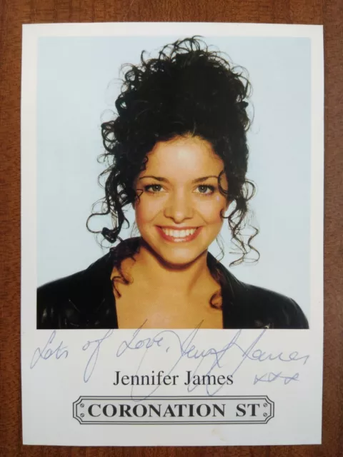 JENNIFER JAMES *Geena Gregory* CORONATION STREET HAND SIGNED AUTOGRAPH CAST CARD