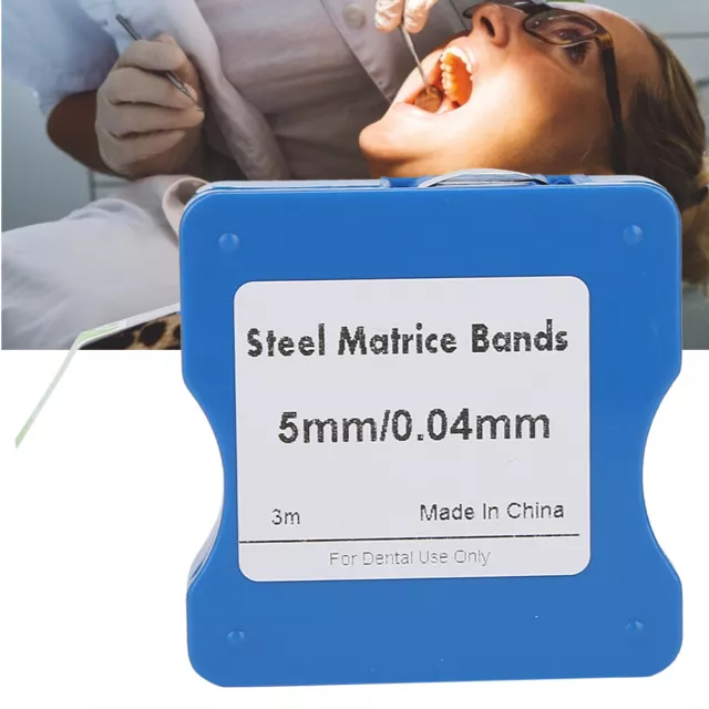 (5mm) 5mm/6mm/7mm Edelstahl Matrize Bänder Streifen Rolle Dental BHC
