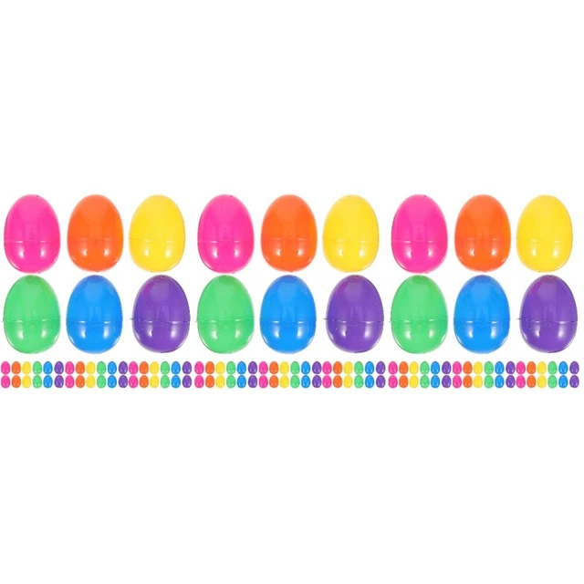 150 piezas Adornos rellenables de huevos de Pascua Suministros de favores para fiesta de Pascua Huevos de Pascua