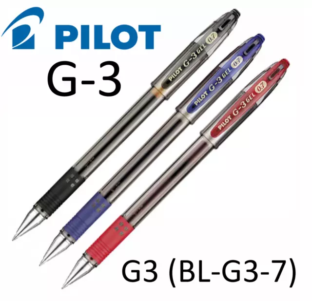 Pilot G3 Gel Ink Rollerball Pen 0.7mm BLG3-7 All Colours & Multiple Packs