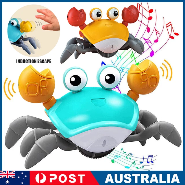 Music Crawling Crab Electric Baby Toy Kids Toddler Interactive Toys LED Light Up
