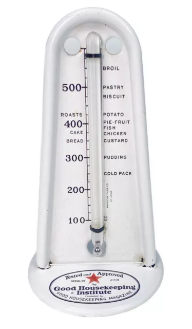 Good Housekeeping Magazine Institute Oven Thermometer Enamel Metal White