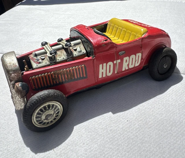 Antique Tin Voiture Japan Vintage Jouet 1960s Auto Tin Blech Tole