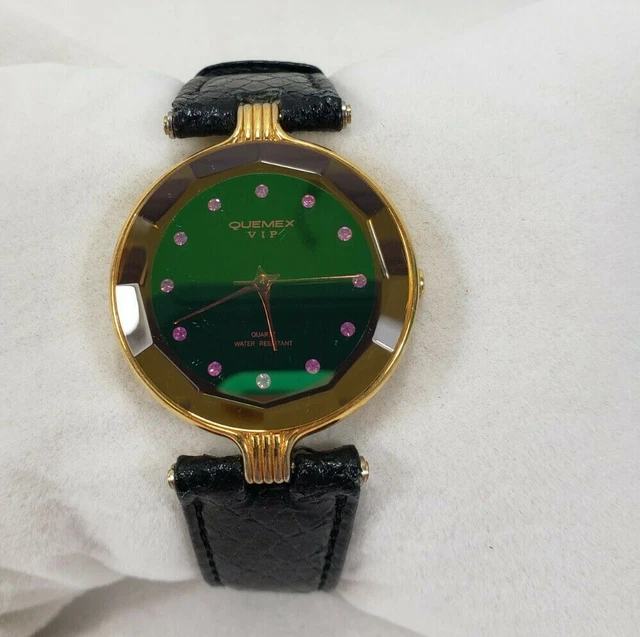 QUEMEX VIP QUARTZ Japan Movt 18K Gold Plated Ladies Wrist Watch