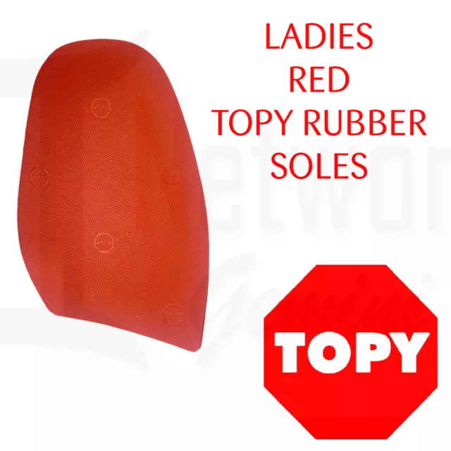 RED Topy Rubber Soles - 1.5mm Professional Grade - DIY - Save Your Sole Red