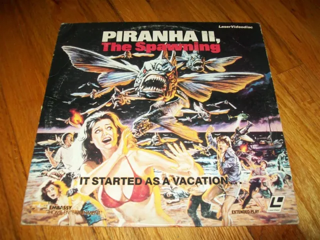 PIRANHA II: THE SPAWNING Laserdisc LD VERY GOOD CONDITION VERY RARE PART TWO 2!