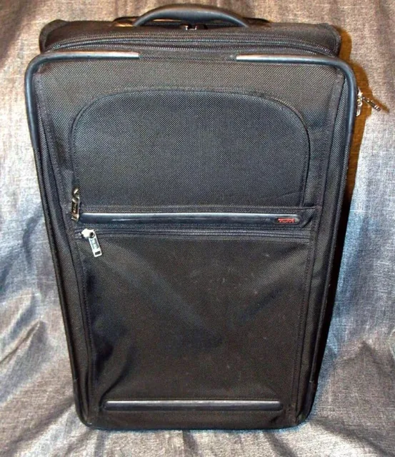 Tumi Black Ballistic Nylon 22” Wheeled Expandable Suitcase Carry-On - 22922D4