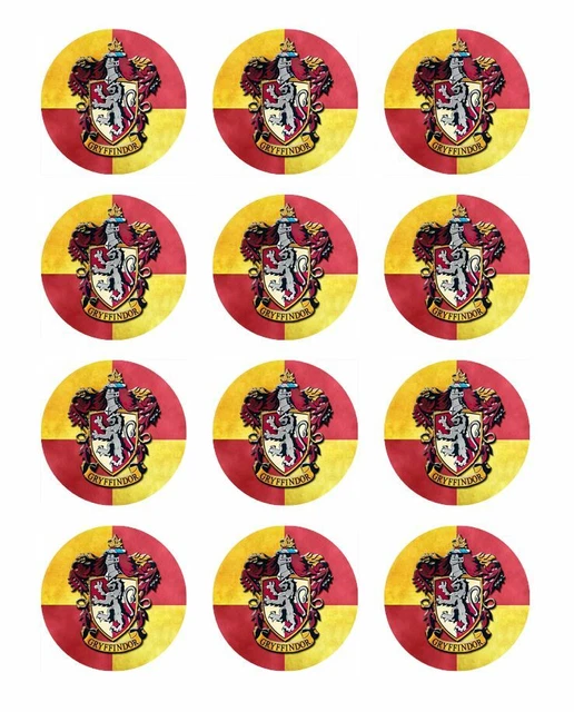 HARRY POTTER GRYFFINDOR Cupcake Toppers Edible Wafer Paper Cake