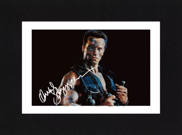 8X6 Mount ARNOLD SCHWARZENEGGER Signed PHOTO Print Ready To Frame COMMANDO