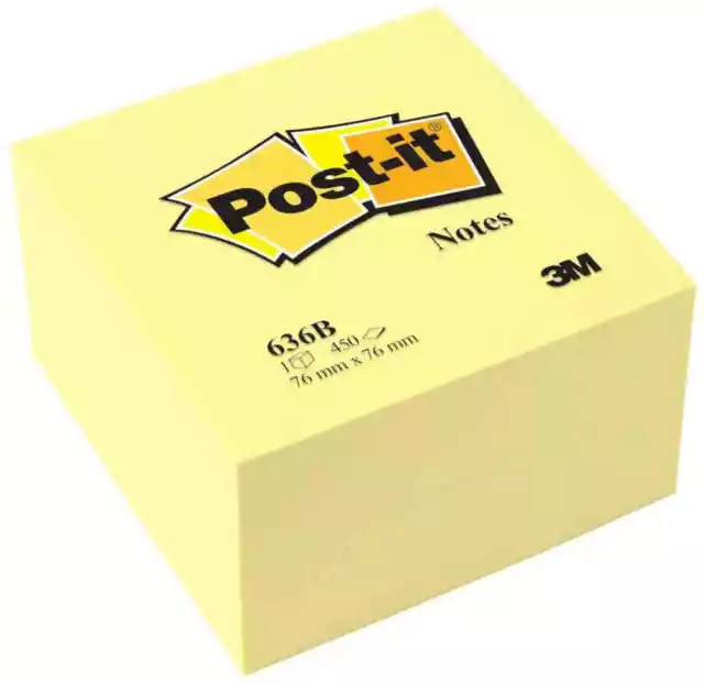 [Ref:23401-CAA] POST-IT Bloc cube jaune 76 x 76 mm 450 feuilles