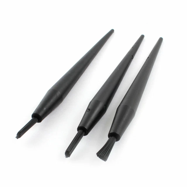 Black PCB Rework Cleaning Towel Antistatic, ESD Brush Tool 3pcs