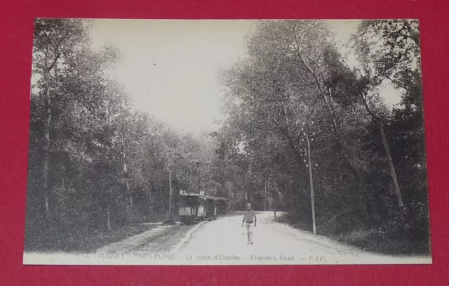 Cpa Carte Postale 1910 Pas-De-Calais 62 Le Touquet-Paris-Plage Route D'etaples