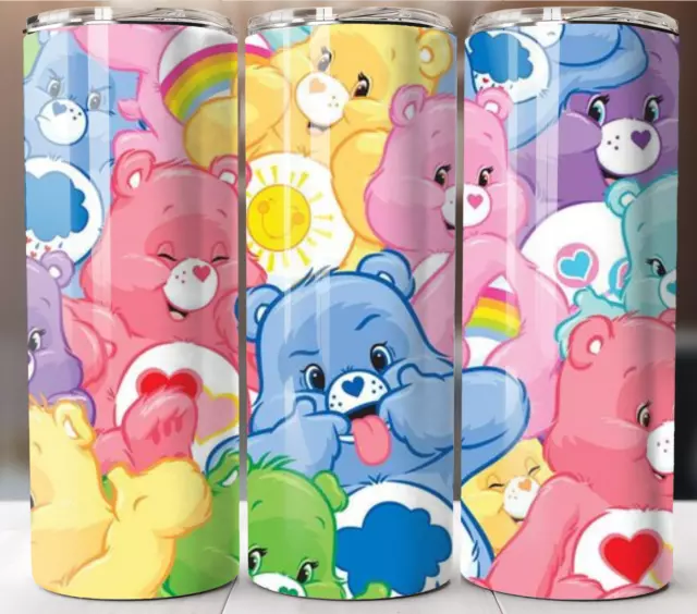 Care Bears Cartoon 20oz Stainless Steel Skinny Straw Insulated Cup