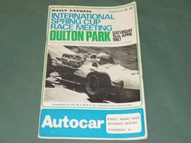 OULTON PARK 1967 15 Aprile F1 Spring Cup programma gara originale (Surtees/Honda)