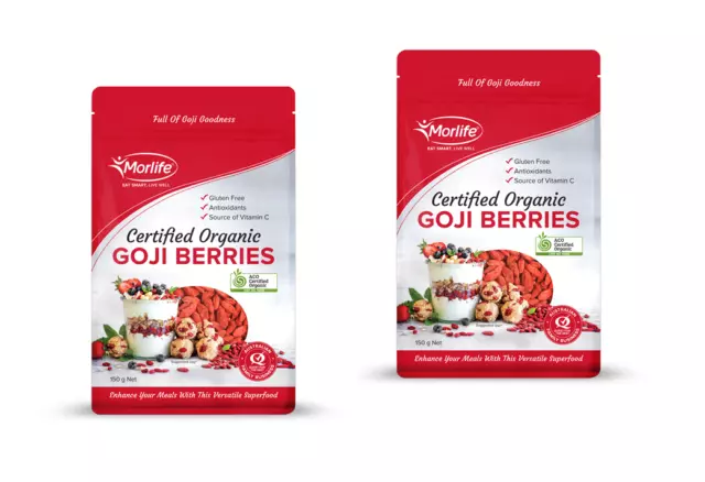 Morlife Goji Berries 150g x 2 | Superfood Wolfberry Antioxidant