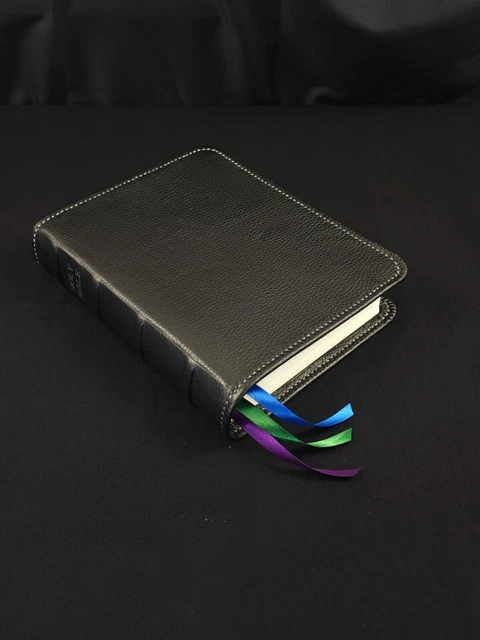 Premium Leather Bible - ESV Single Column Journaling Bible in Black Sheepskin