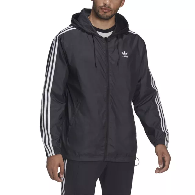 Giacca A Vento Adidas Uomo Hb9489 Antivento Windbreaker Adicolor 3 Stripes Zip