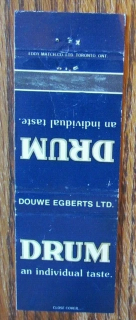 Drum Tobacco By Douwe Egberts Matchbook Cover From Canada Empty Matchcover -E24