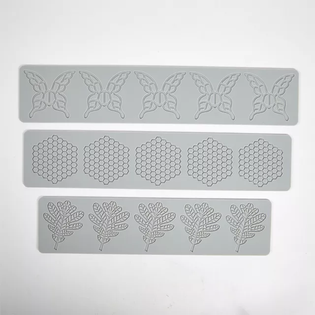 Feuille/papillon/nid d'abeille Design tapis de dentelle moule à gâteau Fondant 2