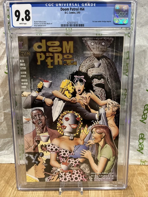 Doom Patrol #64 Mt 9.8 Cgc White Pages Morrison Story Bolland Cover Case Art 2