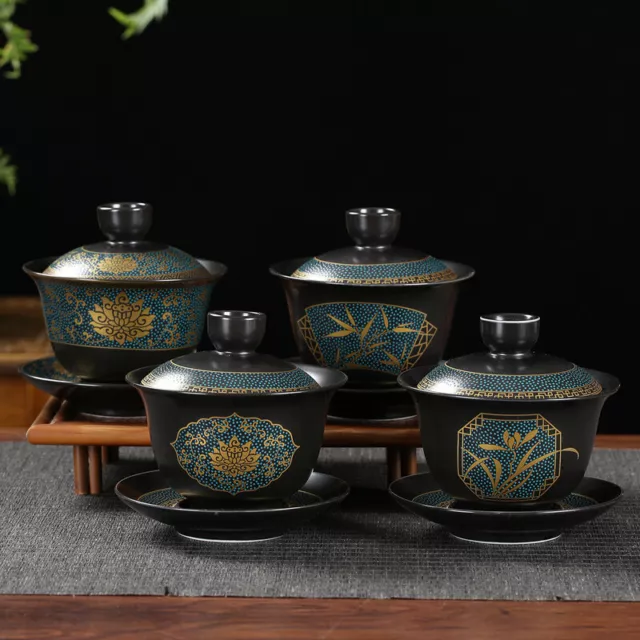 Ceramic Tureen Gaiwan Teaware Kung Fu Tea Set Creative Tea Bowl Tea Set Teacup