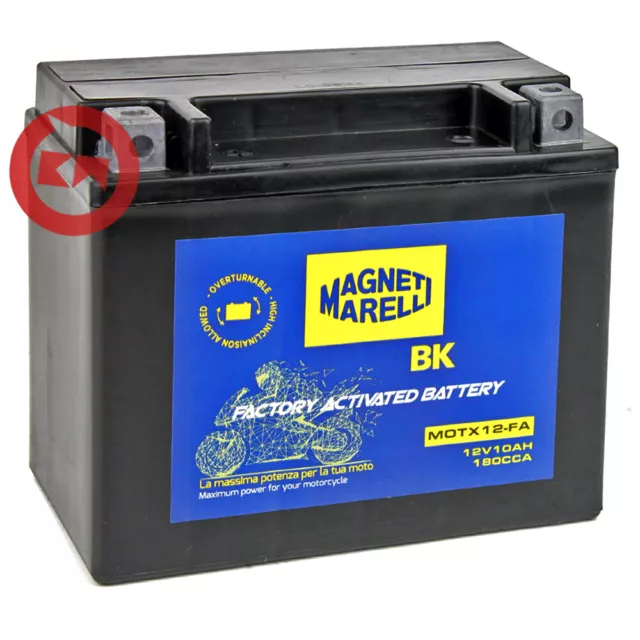 BATTERIA MAGNETI MARELLI YTX12-BS 12V 10Ah PIAGGIO BEVERLY RST 300 4T ie 2012