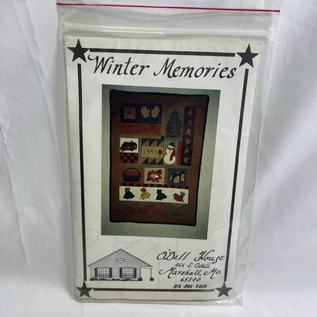 ""Winter Memories"" Edredón Colgante de Pared de O'Dell House 1995 Patrón NUEVO