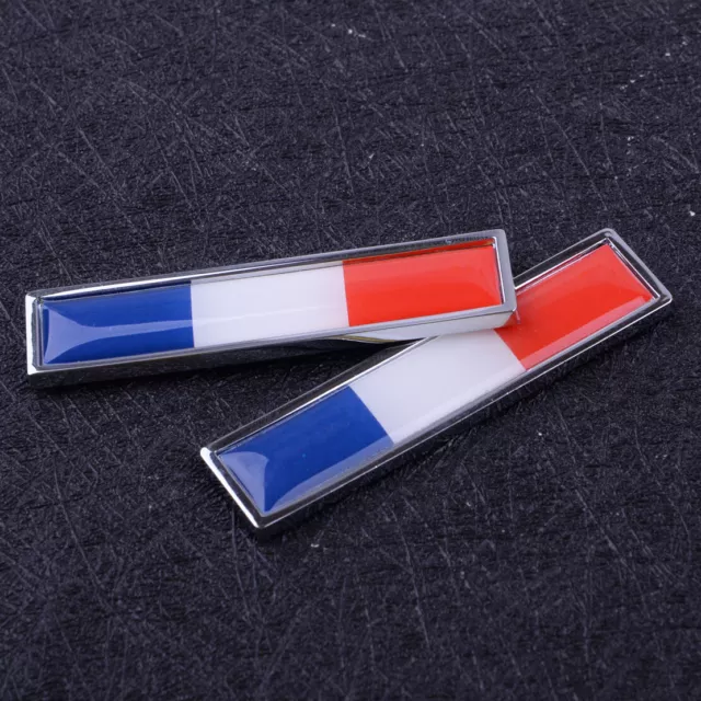 2x Voiture France Français Drapeau Sticker Badge Emblème 3D Décalque Ze