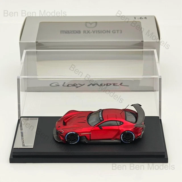 Modellino Mazda RX Vision GT3 In Scala 1:64 - Glory Model - Rosso Corsa
