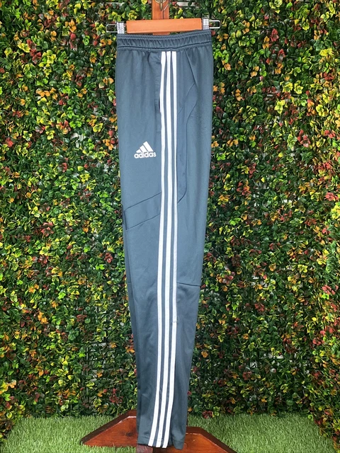 Large Adidas Tiro 19 Training Soccer Pants Gray Grey White DZ6185 Youth L 13-14Y