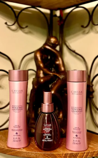 Volume Shampoo Conditioner Alterna CAVIAR TRIO Set  + Free Gift ($125 value)