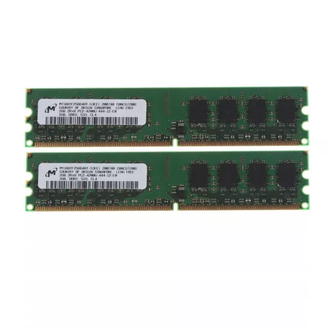 4GB 2 x 2GB DDR2 533MHz PC2-4200U 240Pin DIMM Desktop RAM mémoire Pour Micron FR